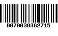 Código de Barras 0070038362715
