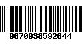 Código de Barras 0070038592044