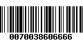 Código de Barras 0070038606666