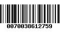 Código de Barras 0070038612759