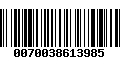 Código de Barras 0070038613985