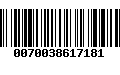 Código de Barras 0070038617181