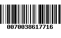 Código de Barras 0070038617716
