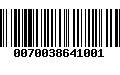 Código de Barras 0070038641001