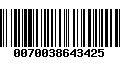 Código de Barras 0070038643425