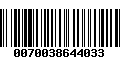 Código de Barras 0070038644033