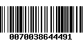 Código de Barras 0070038644491