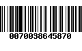 Código de Barras 0070038645870