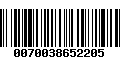 Código de Barras 0070038652205