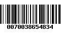 Código de Barras 0070038654834