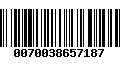 Código de Barras 0070038657187