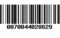 Código de Barras 0070044028629