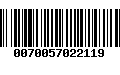 Código de Barras 0070057022119