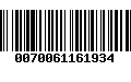 Código de Barras 0070061161934