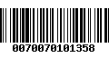 Código de Barras 0070070101358