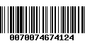 Código de Barras 0070074674124