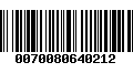 Código de Barras 0070080640212