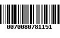 Código de Barras 0070080781151