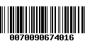 Código de Barras 0070090674016