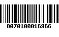 Código de Barras 0070100016966