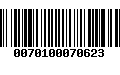 Código de Barras 0070100070623