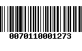 Código de Barras 0070110001273