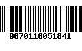 Código de Barras 0070110051841