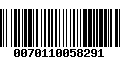 Código de Barras 0070110058291