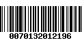 Código de Barras 0070132012196