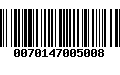 Código de Barras 0070147005008