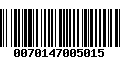 Código de Barras 0070147005015