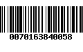 Código de Barras 0070163840058