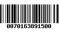 Código de Barras 0070163891500