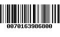 Código de Barras 0070163986800