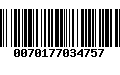 Código de Barras 0070177034757