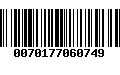 Código de Barras 0070177060749