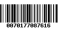 Código de Barras 0070177087616