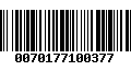 Código de Barras 0070177100377