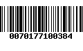 Código de Barras 0070177100384