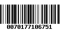 Código de Barras 0070177106751