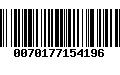 Código de Barras 0070177154196