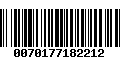 Código de Barras 0070177182212