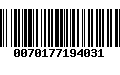 Código de Barras 0070177194031