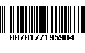 Código de Barras 0070177195984