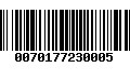 Código de Barras 0070177230005