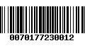 Código de Barras 0070177230012