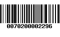 Código de Barras 0070200002296