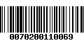 Código de Barras 0070200110069