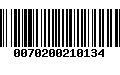 Código de Barras 0070200210134