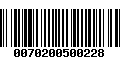 Código de Barras 0070200500228